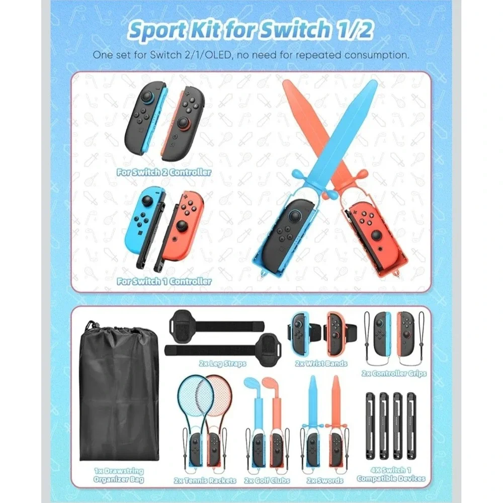Switch Sports Accessories Kit for Nintendo Switch‎ 2(2025)/Switch...